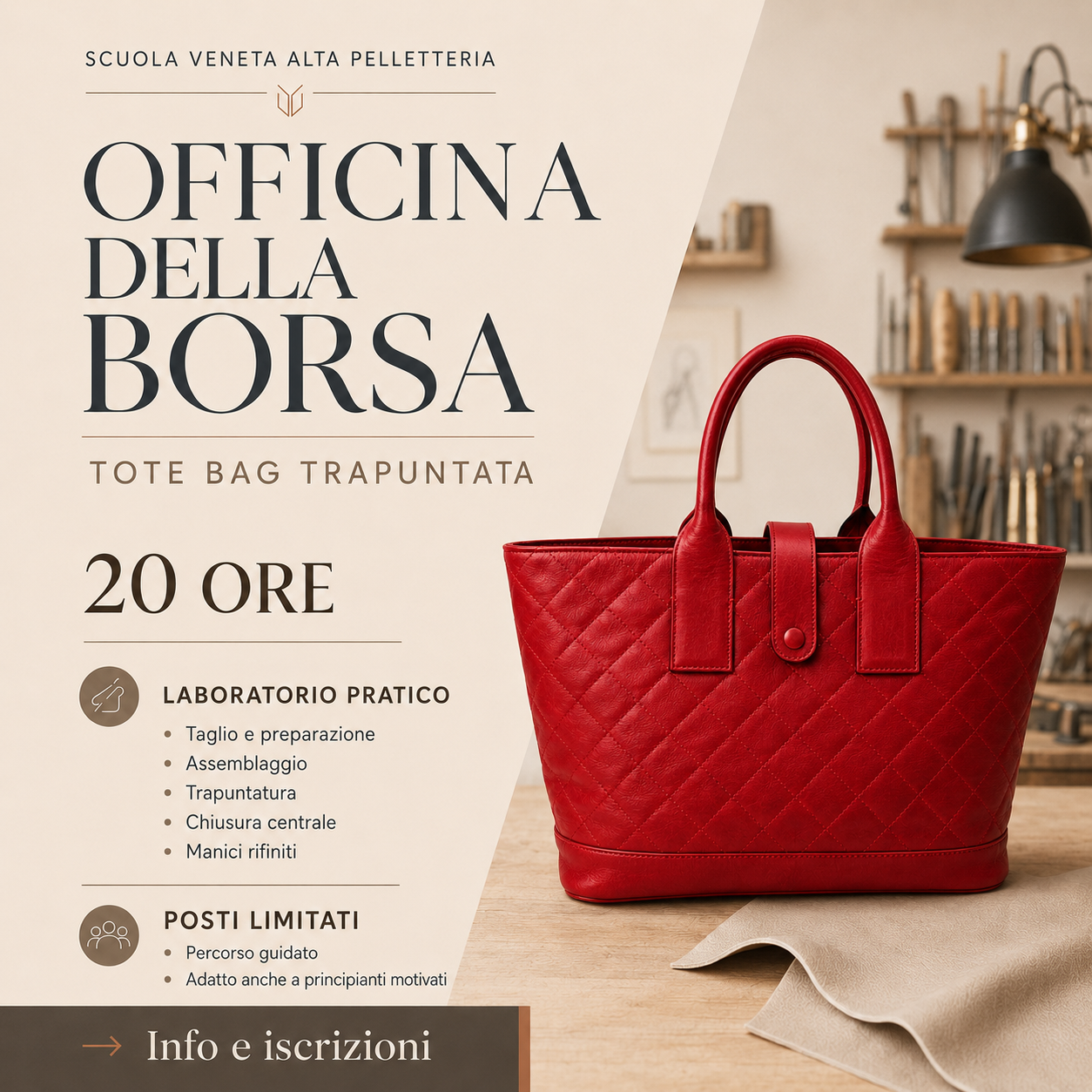 OFFICINA TOTE TRAPUNTATA